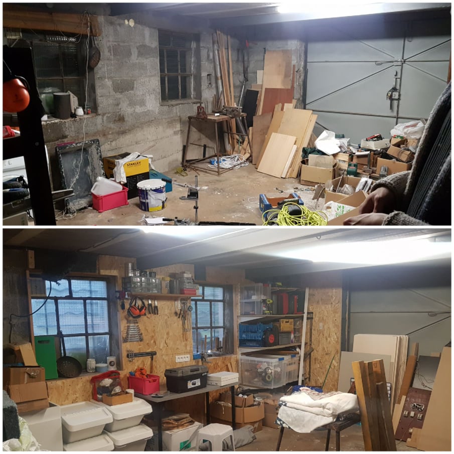 Garage avant/aprés
